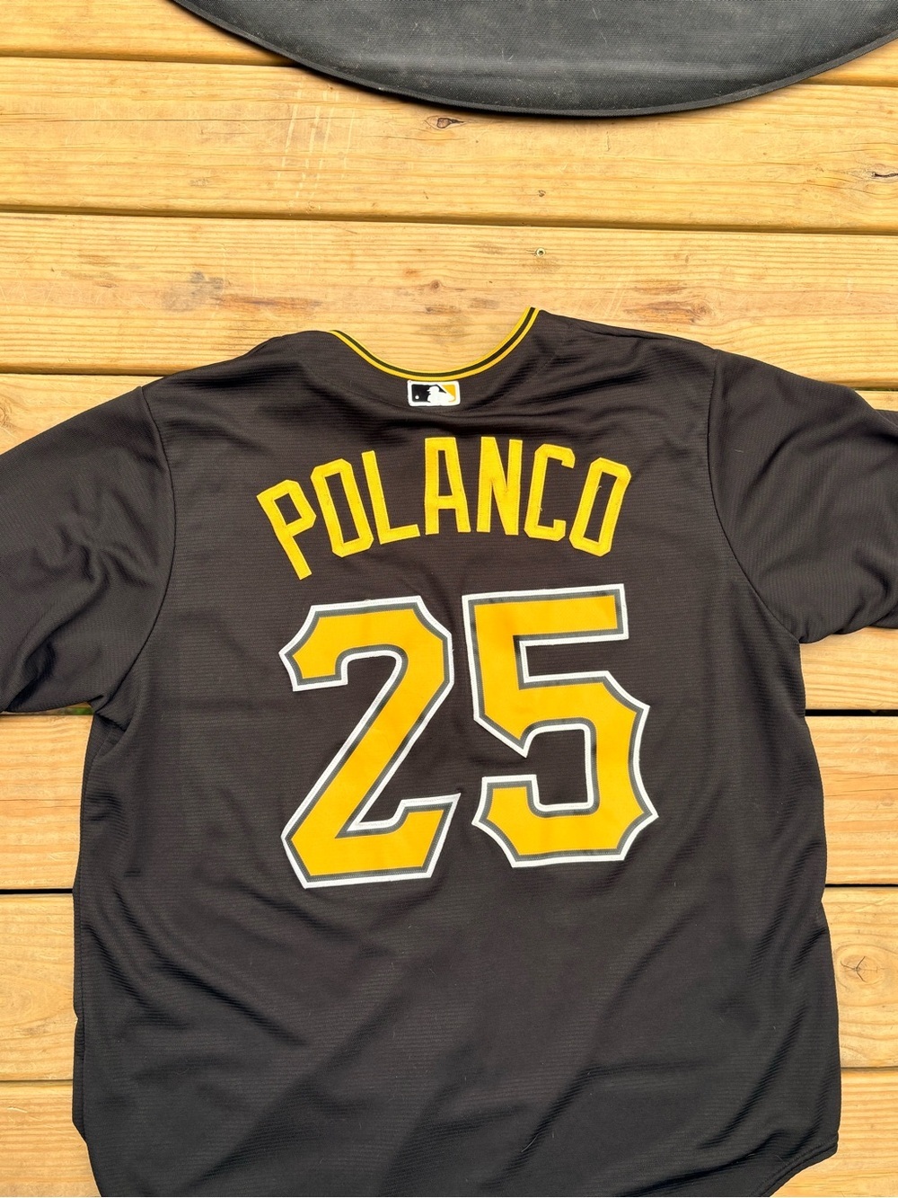 Majestic Black & Gold Pittsburgh P Button-Up Baseball Jersey - Picture 7 of 7
